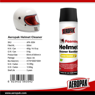 Efficient Automotive Cleaning Products Helmet Cleaner Foam Aerosol Spray 500ml