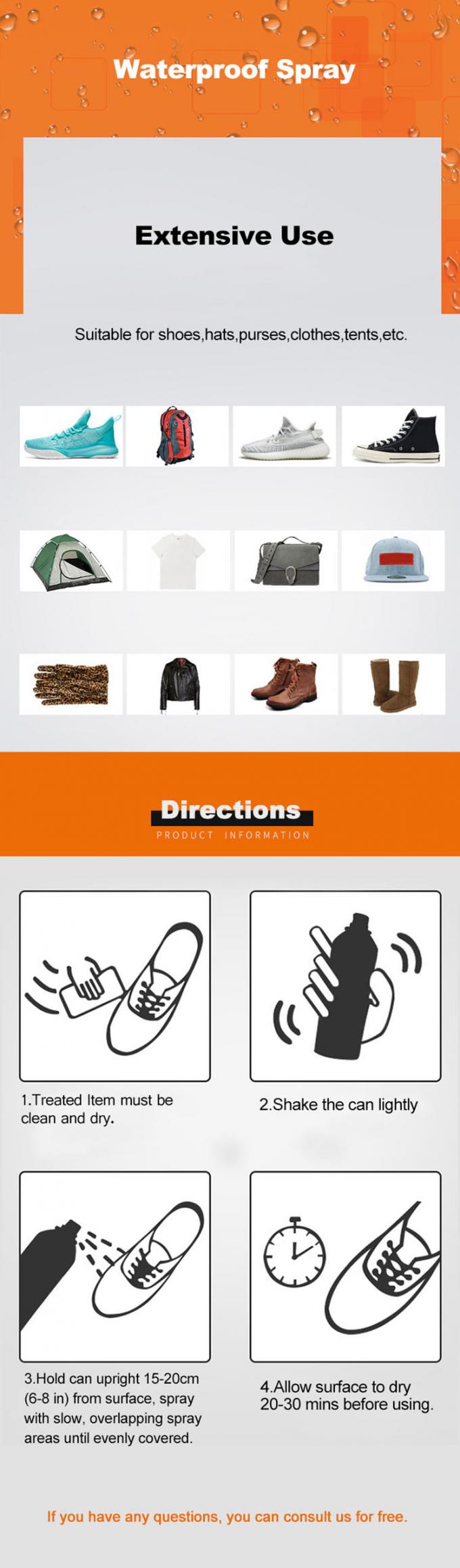 PORTATA impermeabile dello spruzzo ISO9001 di Aeropak del tessuto liquido 200ML 3