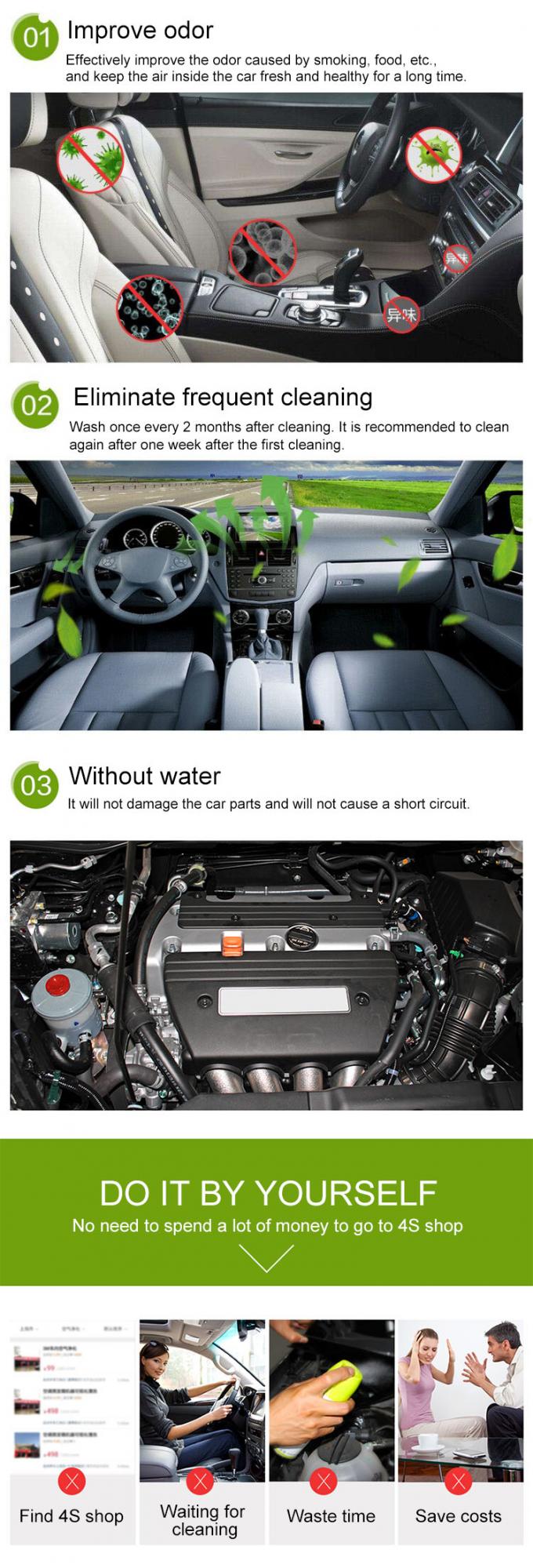 Spruzzo di pulizia 500ml del condizionatore d'aria dell'automobile di TUV Certifacates 2