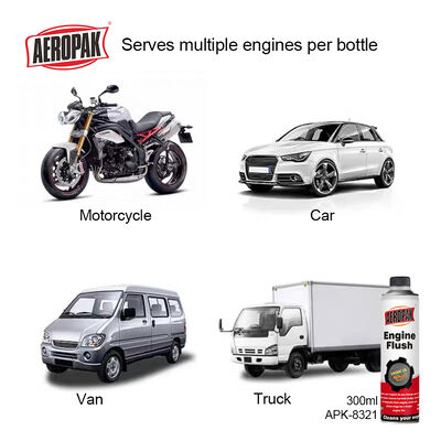 Aeropak 300ml Aerosol Eco-friendly Deeply Car Engine Flush Oil Extends Oil Life Cleaning Liquid Lubricating Model APK-8321