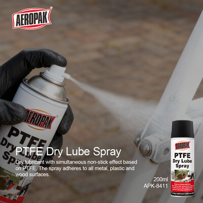 AEROPAK Penetrating PTFE Dry Lube Spray Lubricant 200ml Aerosol Special Formula Reduce Corrosion Friction Wear Waterproof High