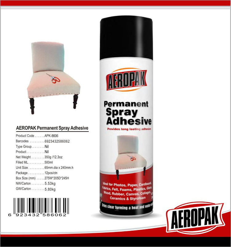 No Harmful Textile Spray Strong Adhesive Glue For Cloth / Paper / Board