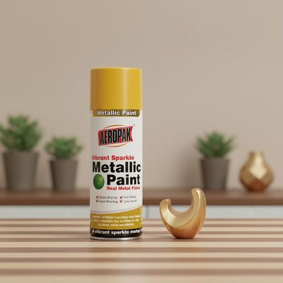 400 ml di alta qualità velocemente asciugato rivestimento liquido acrilico ad alto lucido all'ingrosso colore personalizzato vernice a spruzzo metallico Aeropak Automotive