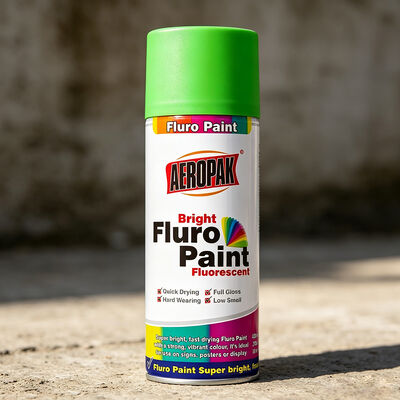 Aeropak 400 ml acrilico ad alta visibilità colore al neon etichetta privata all'ingrosso vernice fluorescente spray marcatura di sicurezza progetti fai da te