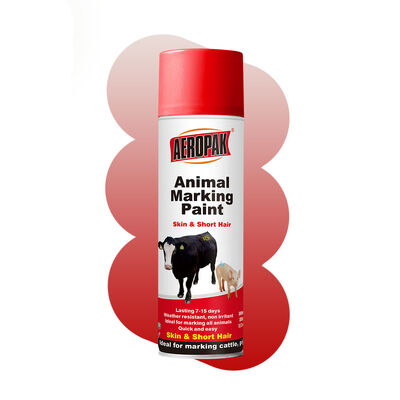 AEROPAK OEM Aerosol 500ml Prezzo all'ingrosso Animal Marking Spray Paint a base di acrilico con diversi colori per pelle e capelli corti