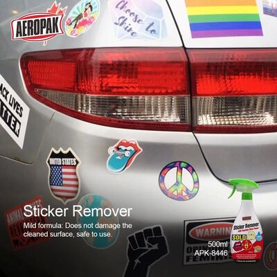 Aeropak di alta qualità 500ml Bottle Car Label Adesivo Adesivo Sticker Remover Agent Auto Window Sticker Remover Cleaner Spray